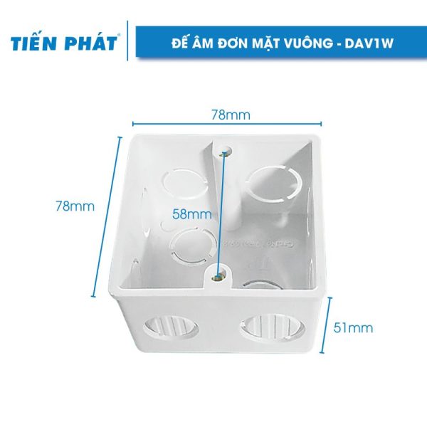 Đế âm đơn mặt vuông