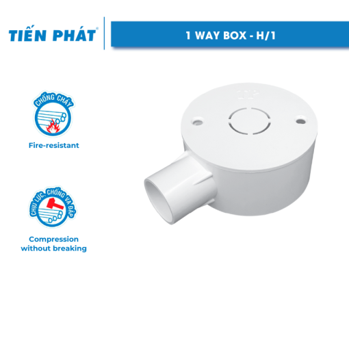 Round Box with 1 Conduit