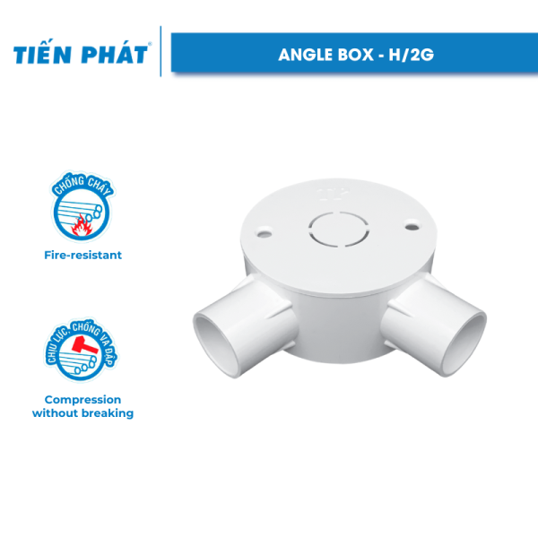 Round Box with 2 Corner Conduits
