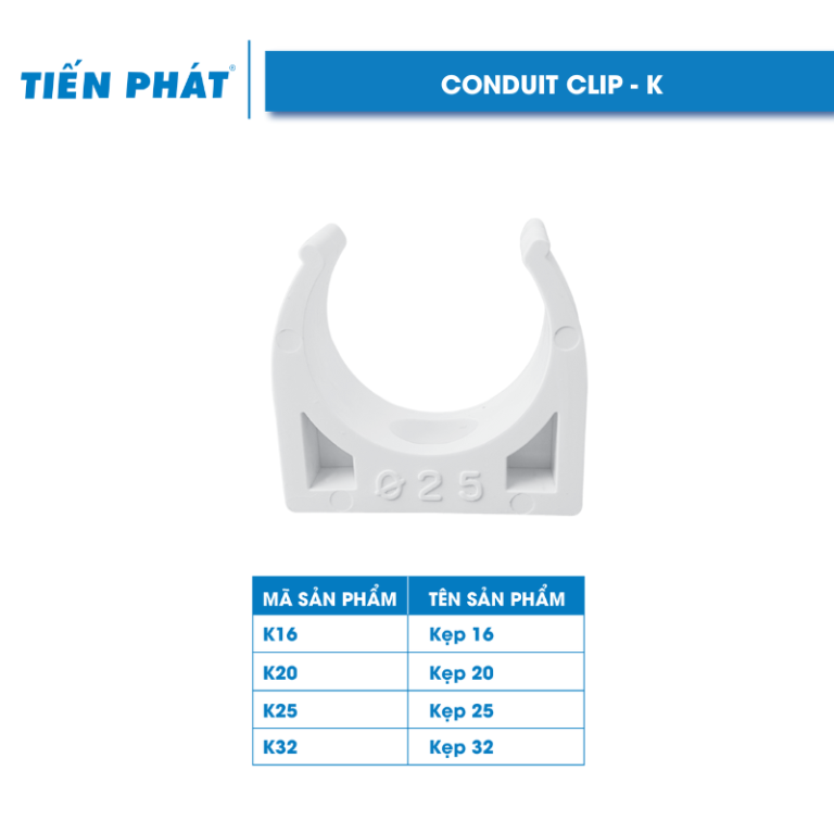 PVC Conduit Clip - Tiến Phát Plastic
