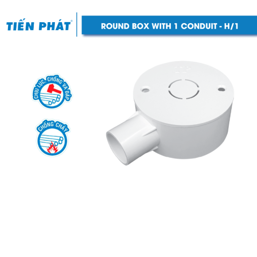 Round Box with 1 Conduit