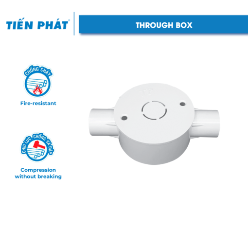 Round Box with 2 Straight Conduits