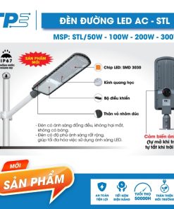 Đèn Đường Led AC Cảm Biến Ánh Sáng