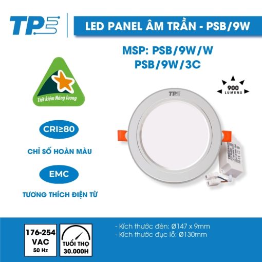 LED Panel Ceiling Light with Silver Frame – PSB