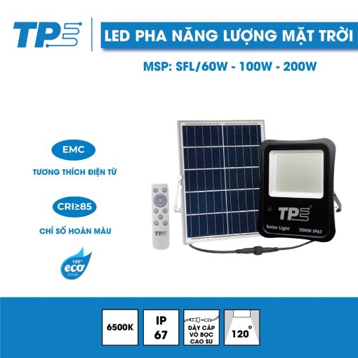 Led Pha Năng Lượng Mặt Trời - Solar Led Flood Light