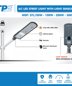 AC LED Street Light with Light Sensor TPE