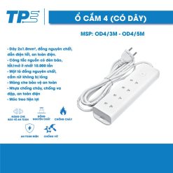 Multifunction 4-Socket Power Strip TPE (3M/5M Cable)