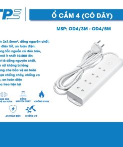 Multifunction 4-Socket Power Strip TPE (3M/5M Cable)