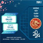 THÔNG BÁO LỊCH NGHỈ TẾT NGUYÊN ĐÁN 2024