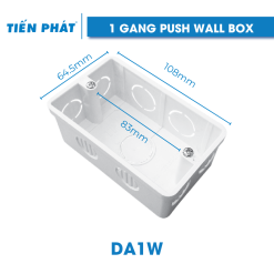 1 Gang Push Wall Box - DA1W