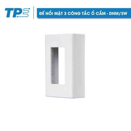 Đế nổi mặt 3 công tắc ổ cắm