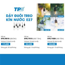 Dây đuôi treo kín nước E27