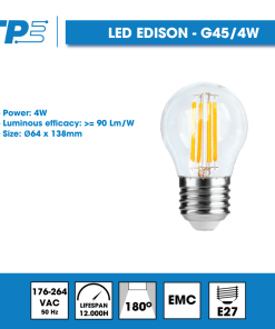 Edison Round LED Bulb TPE – G45/4W