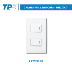 2 Gang TPE 2 Switches