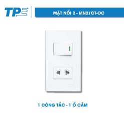 Mặt nổi 2, 1 công tắc - 1 ổ cắm