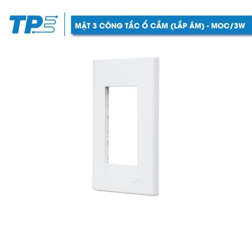 Mặt 3 công tắc ở cắm (lắp âm)