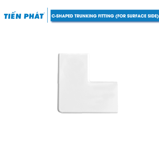 PVC Trunking C-Shaped Fitting - Flat Bend