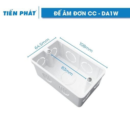 1 Gang Push Wall Box - DA1W