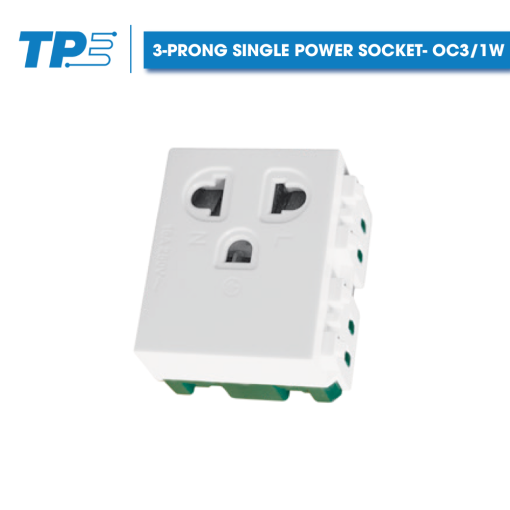 3-Prong Single Power Socket