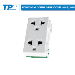 Horizontal Double 3-Pin Socket