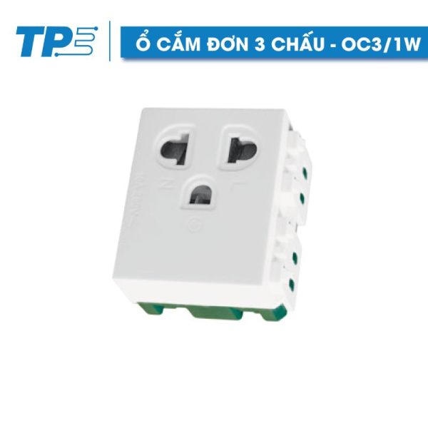 Ổ cắm đơn 3 chấu