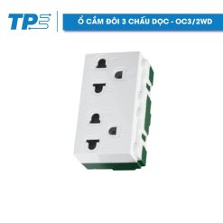 Ổ cắm đôi 3 chấu dọc