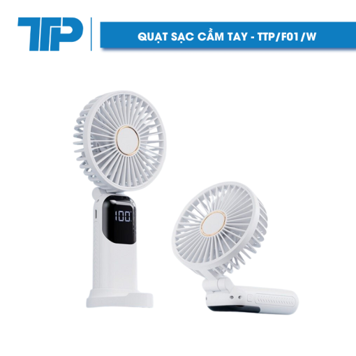 TTP Mini Handheld Rechargeable Fan – White
