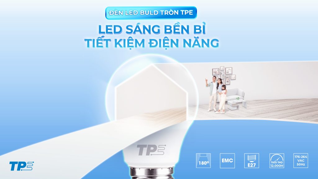 đèn led bulb tròn tpe