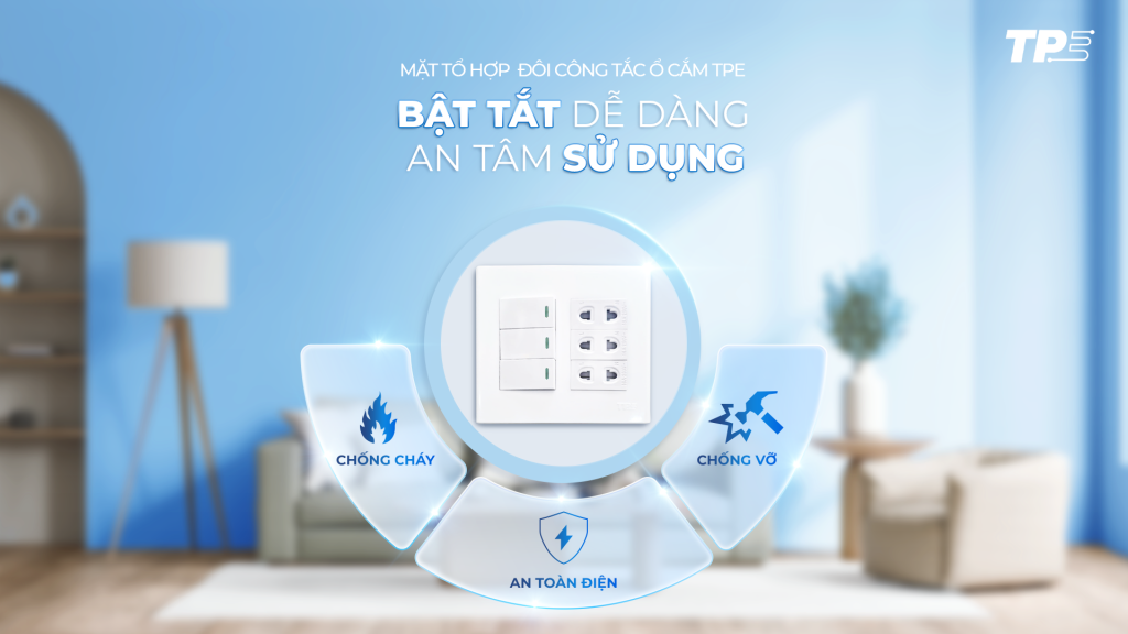mặt tổ hợp đôi công tắc ổ cắm tpe