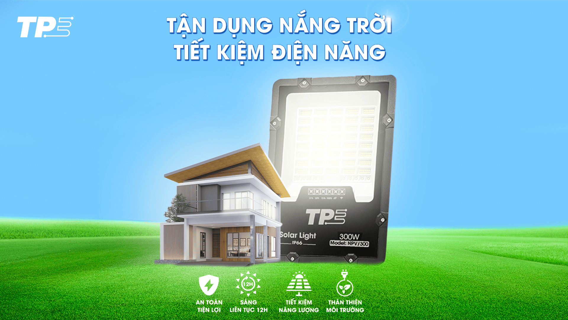 led pha năng lượng mặt trời tpe