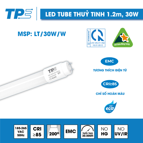bóng led tube thủy tinh