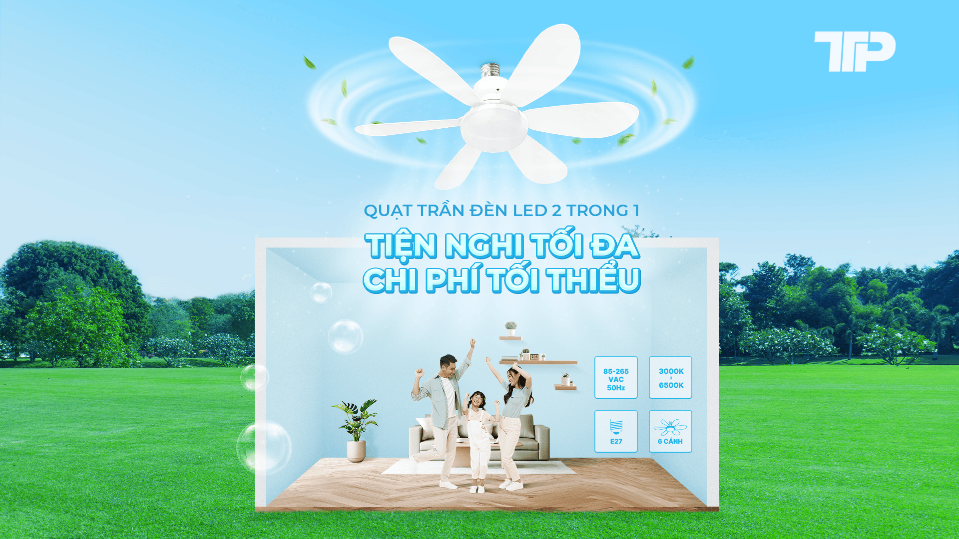 quạt trần đèn led