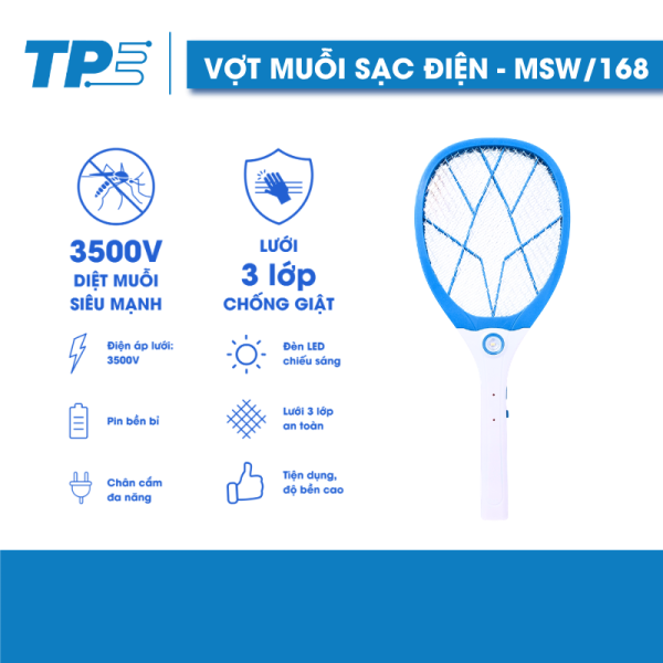 VỢT MUỖI SẠC ĐIỆN TPE 168