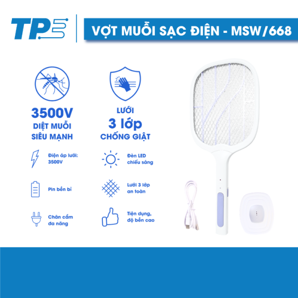 vợt muỗi sạc điện tpe