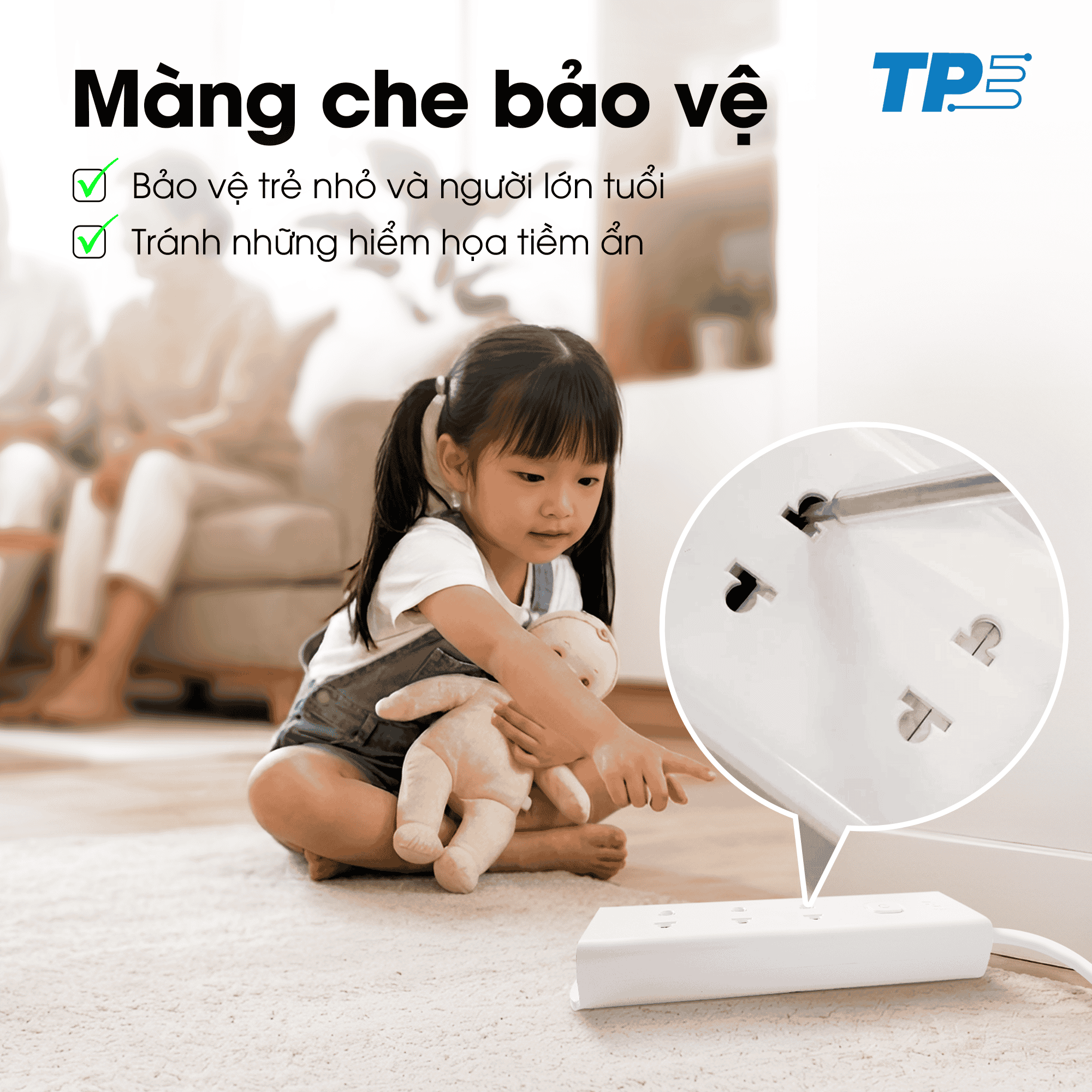 Ổ CẮM ĐIỆN 3 LỖ TPE