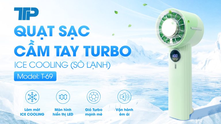 Quạt Cầm Tay Turbo Sò Lạnh T-69