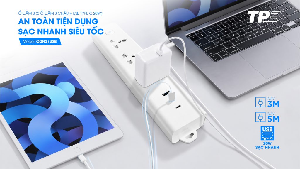 Ổ CẮM USB TPE: AN TOÀN TIỆN DỤNG, SẠC NHANH SIÊU TỐC