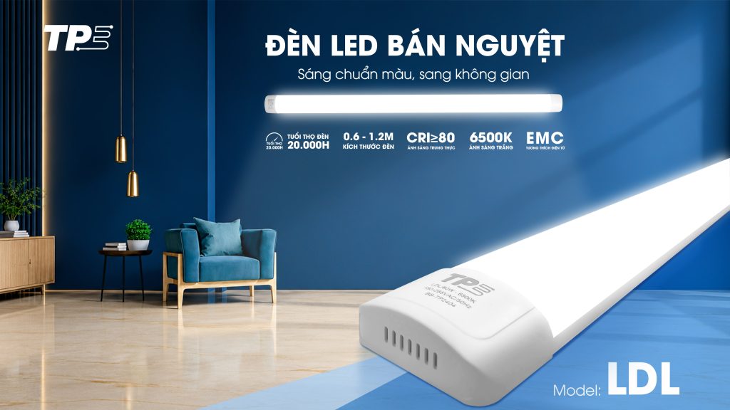 ĐÈN LED BÁN NGUYỆT TPE – SÁNG CHUẨN MÀU, SANG KHÔNG GIAN